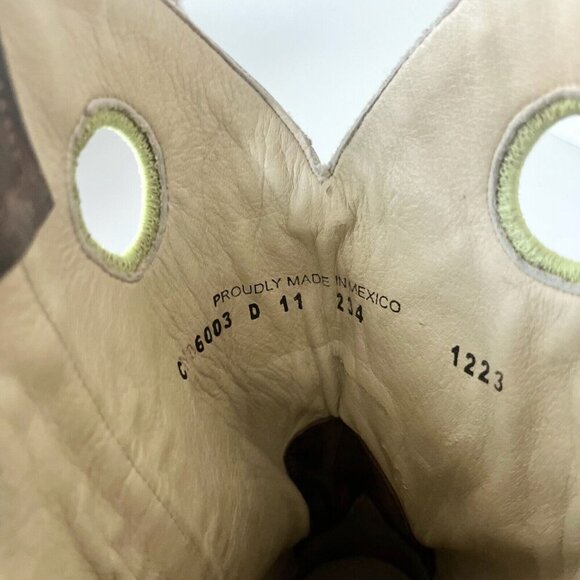 NEW Capitan CHEYENNE Mens Cowboy Boots 11D Western Square Toe Brown Leather Sole - Picture 9 of 11